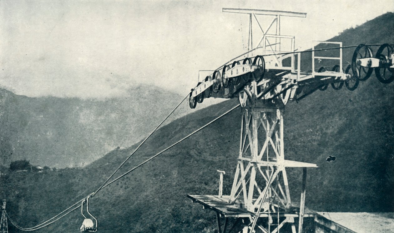 A View on a Rope Railway, eller Ropeway, 1922. af Unbekannt