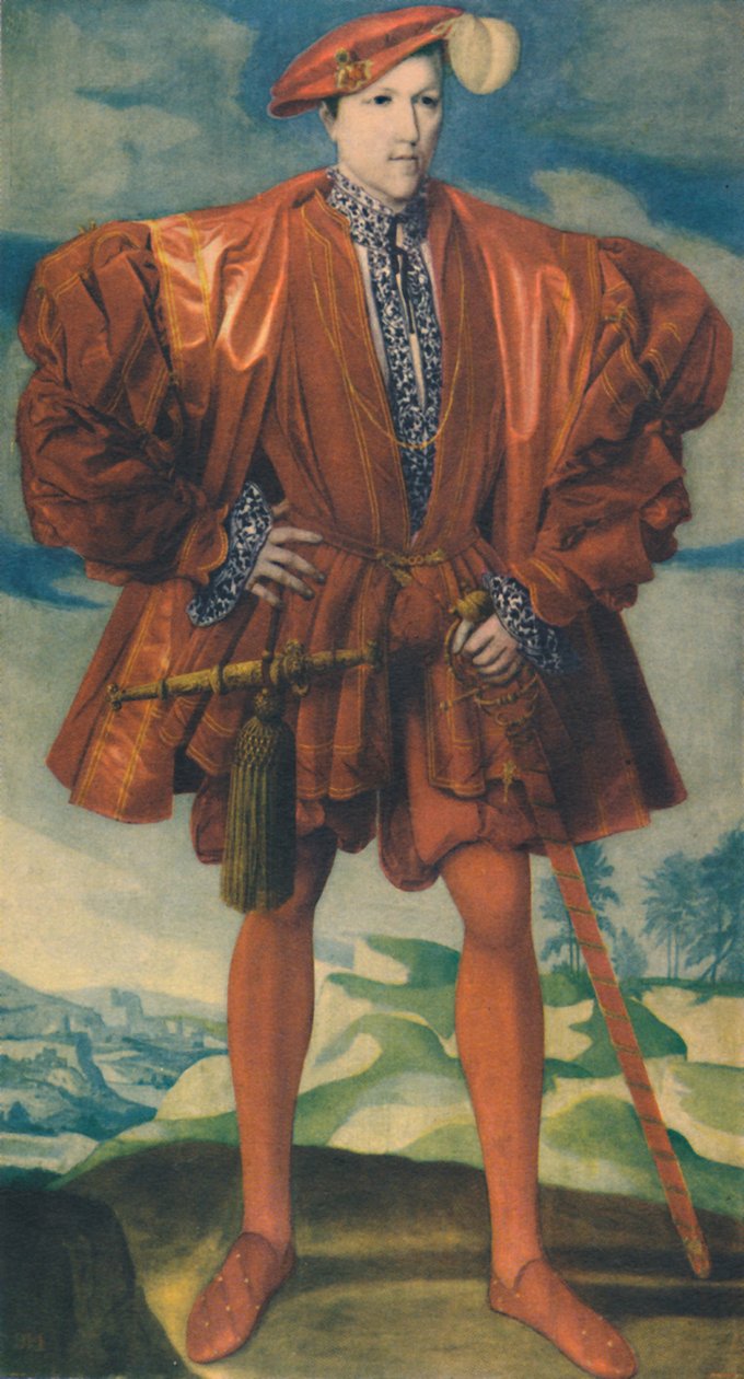 En ung mand i rødt, ca. 1550, 1948. af Unbekannt