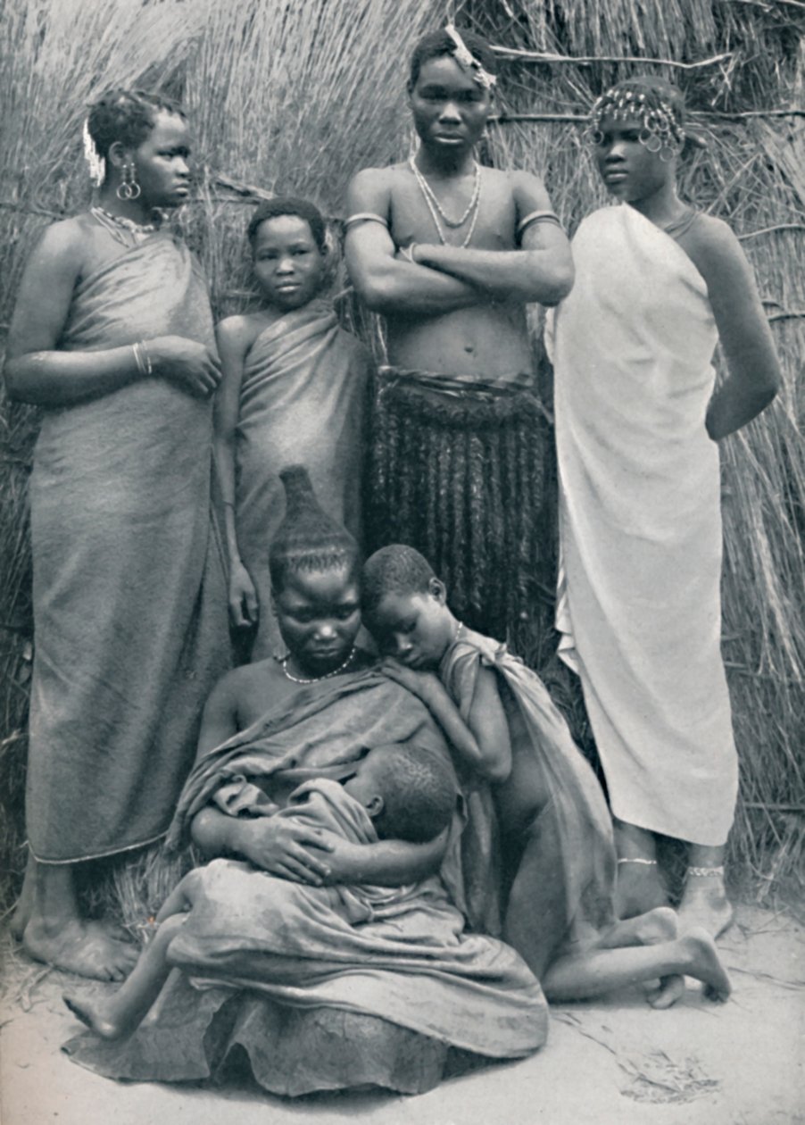 En Zulu familiegruppe, 1912 af Unbekannt
