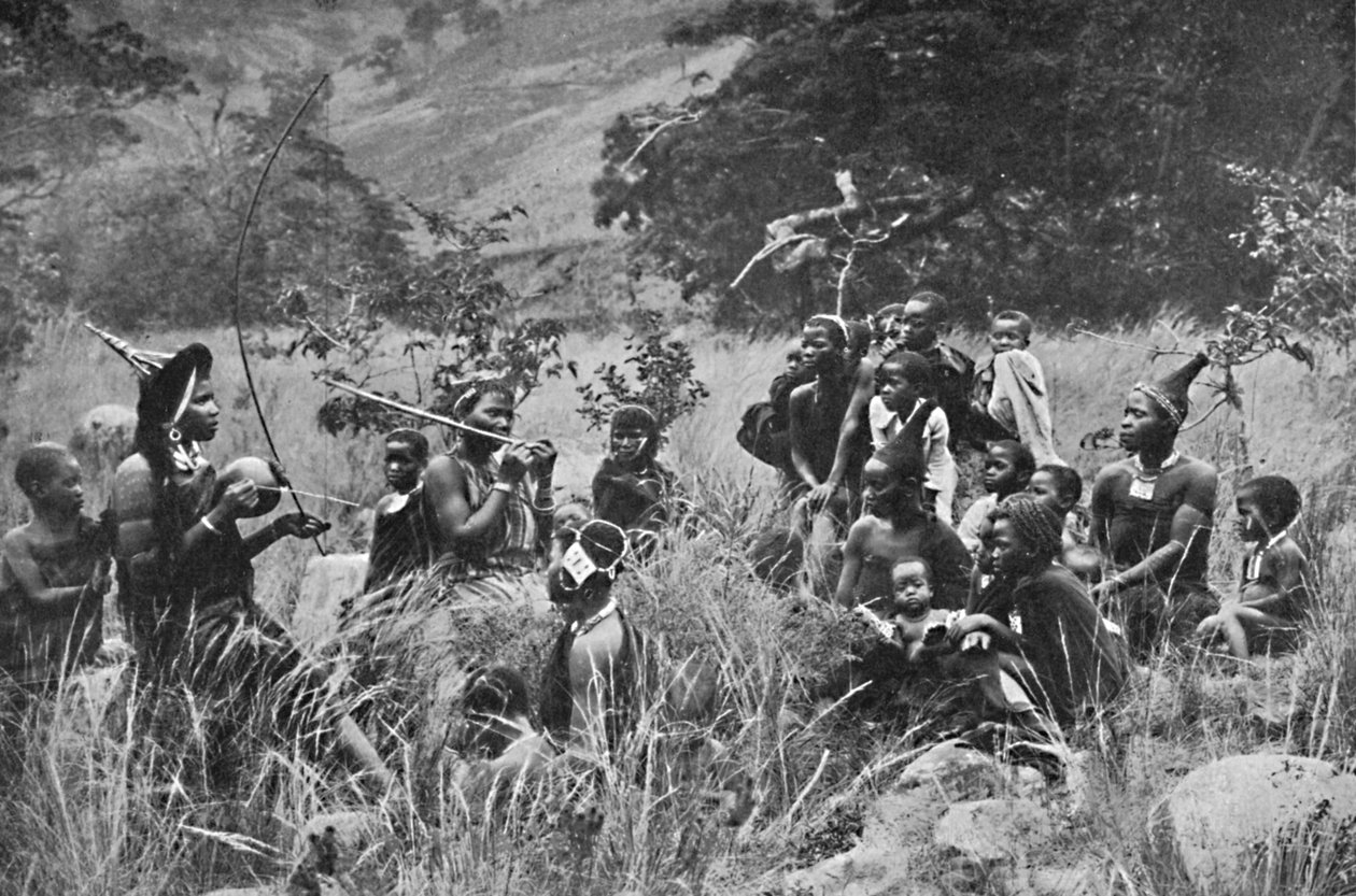 Zulu-musiker og publikum, 1912 af Unbekannt