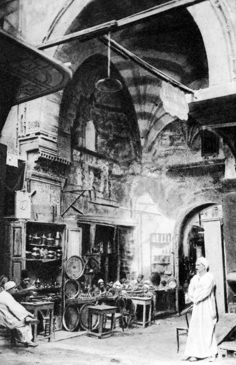 En basar i Cairo, Egypten, c1920