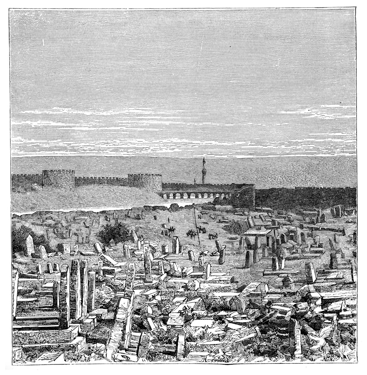 En bro over floden Tigris, Diyarbakir, Tyrkiet, 1895 af Unbekannt