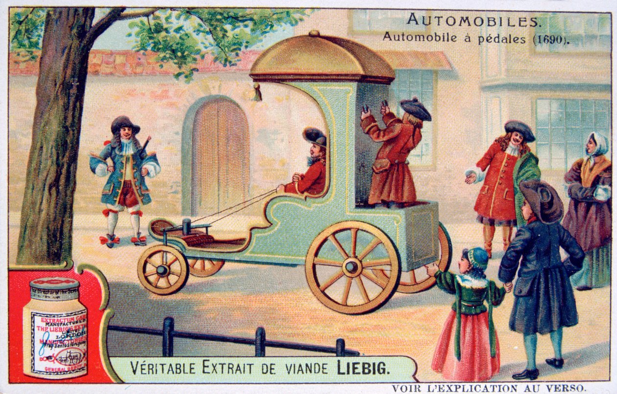 En bil med pedaler, 1690, c1900 af Unbekannt