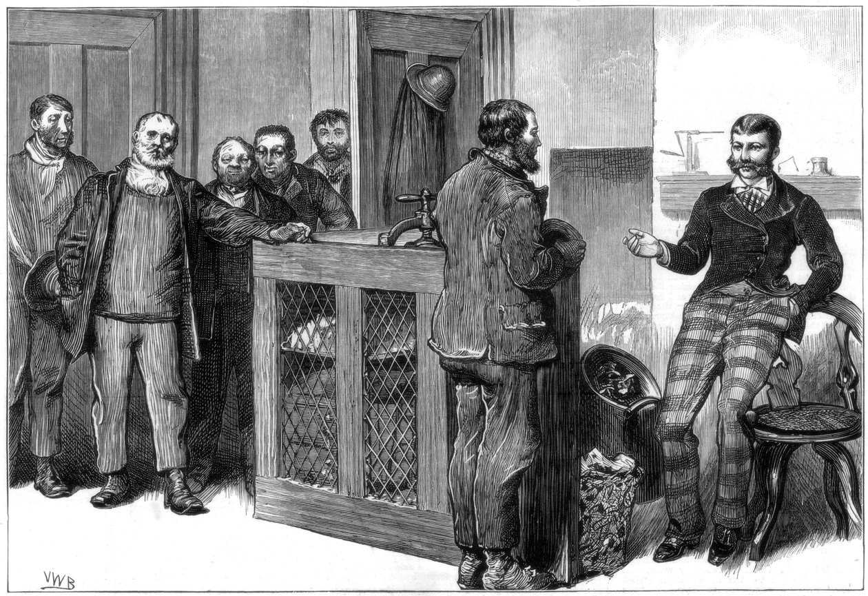 En kulmine lockout, South Wales, 1875 af Unbekannt