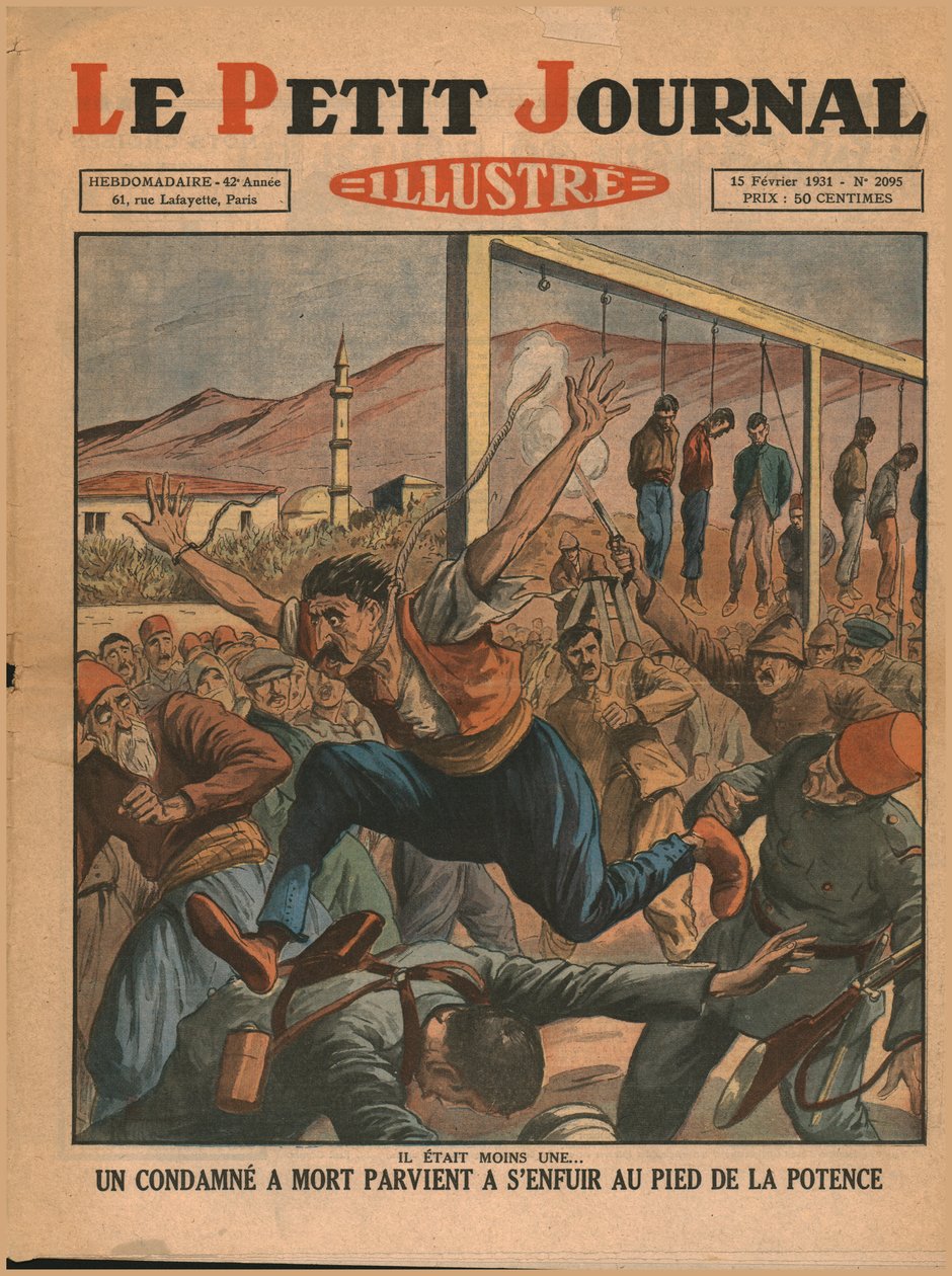 En dødsdømt mand flygter fra galgen, 1931. af Unbekannt
