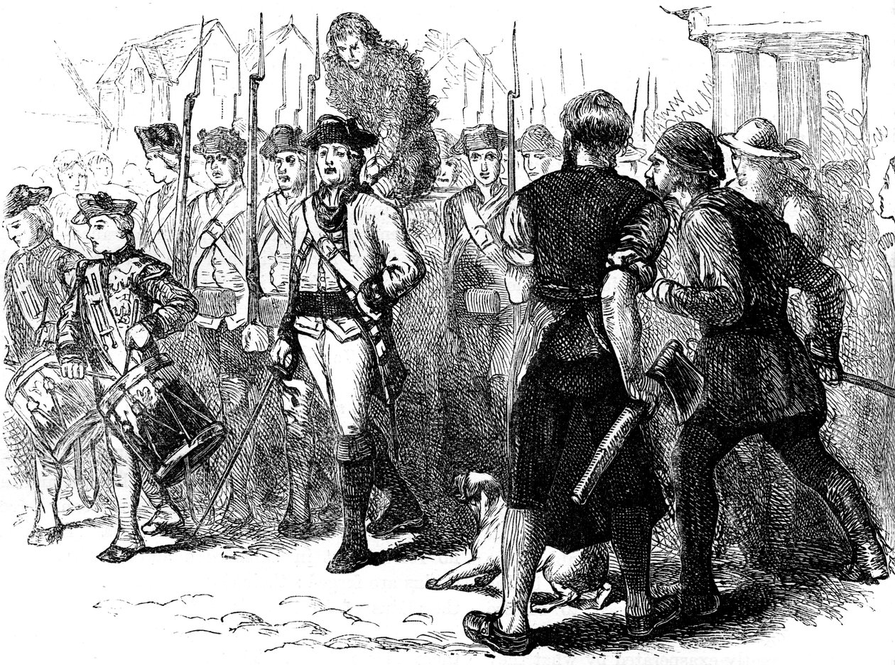 En landsmand tjæret og fjerklædt, Amerika, c1770
