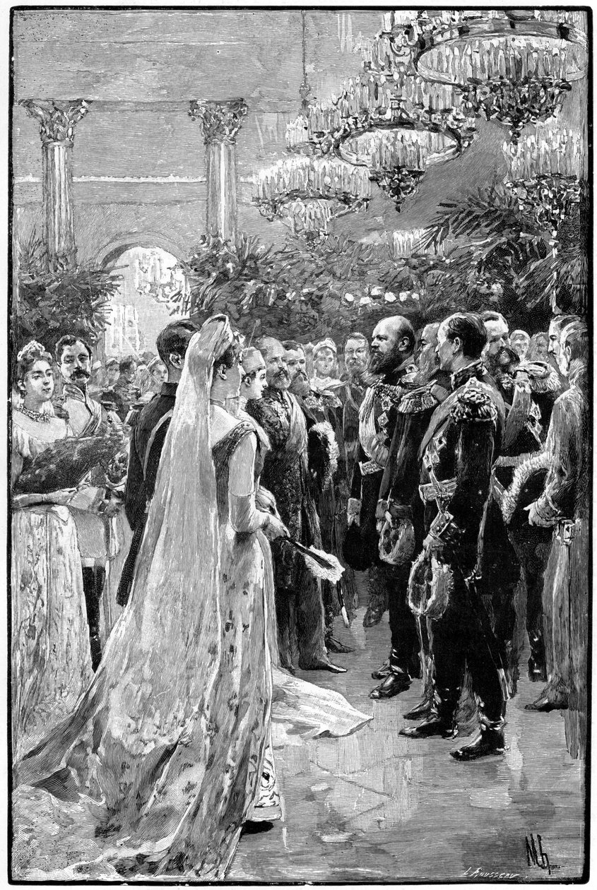 Et hofbal i Vinterpaladset, Skt. Petersborg, Rusland, 1892 af Unbekannt