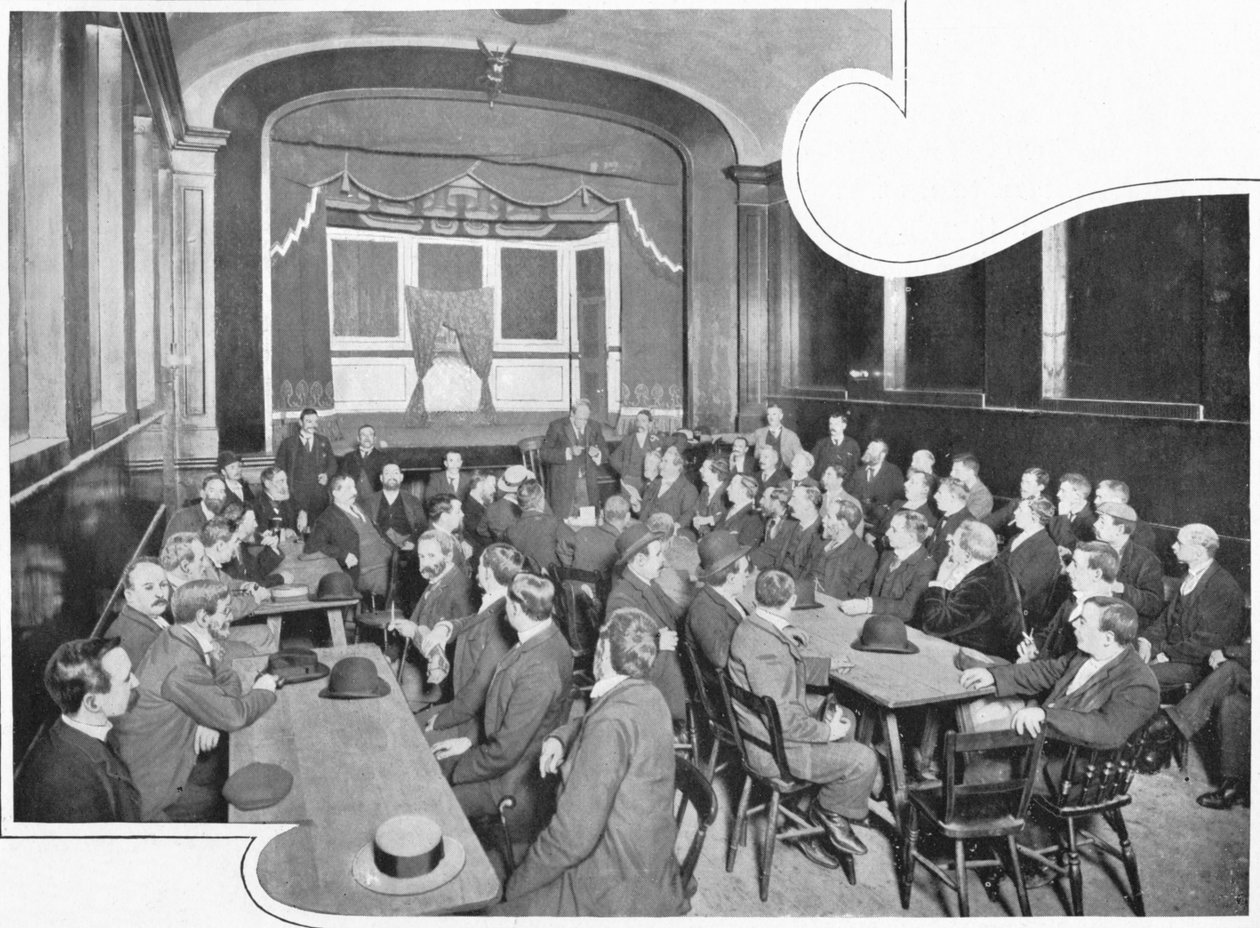 En diskussion på Eleusis Club, London, c1903 1903 af Unbekannt