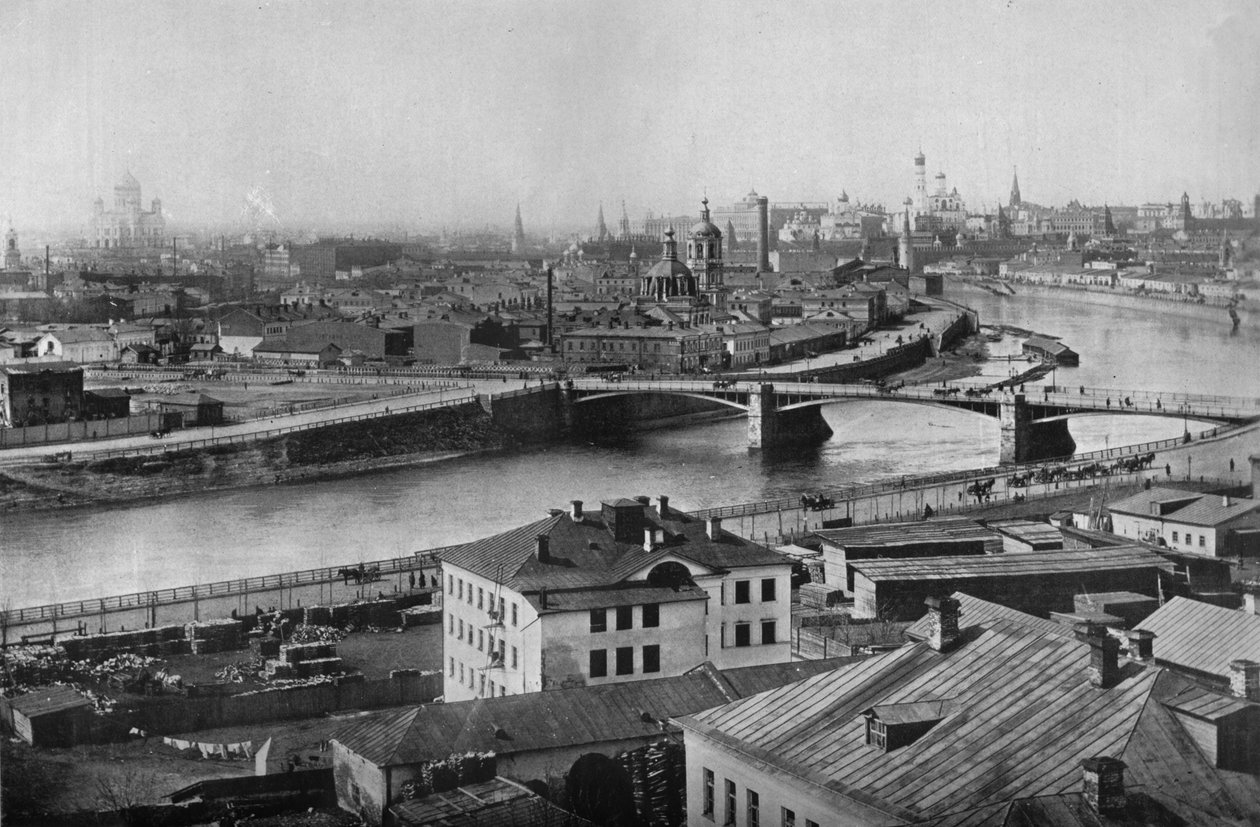 Et generelt billede af Moskva, der viser Kreml, 1915 af Unbekannt