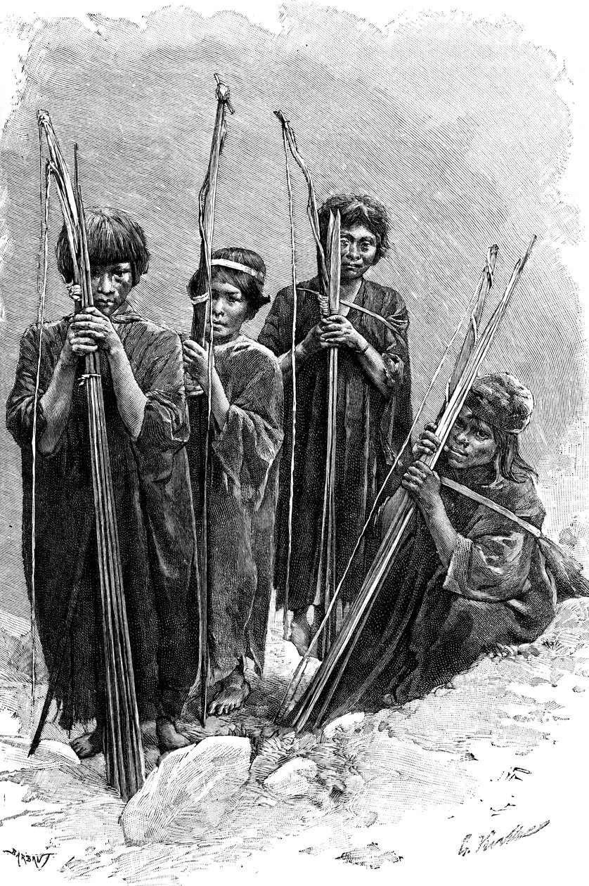 En gruppe af Antis Ashaninkas, Peru, 1895 af Unbekannt