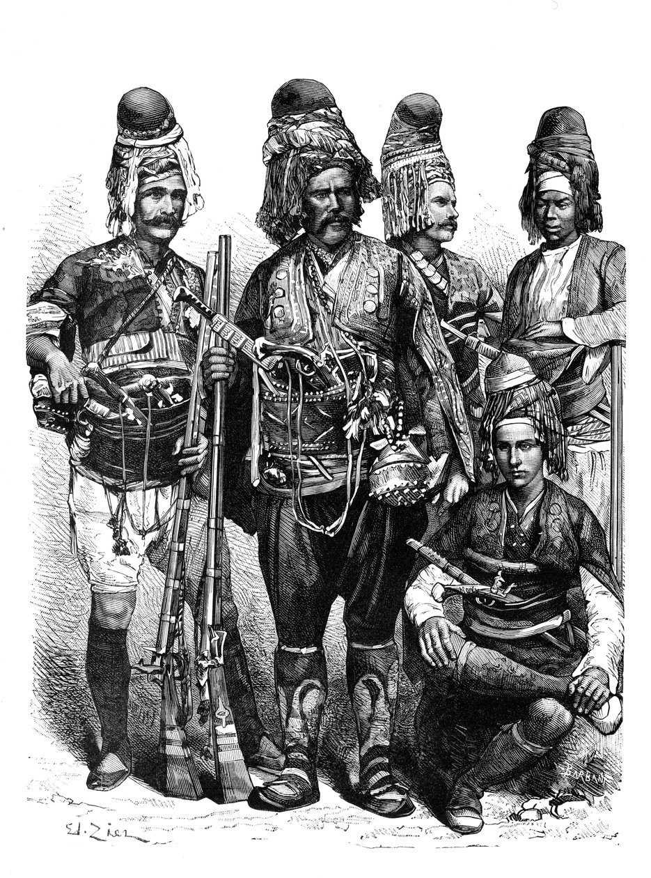 En gruppe Zeibeks, Lilleasien, 1895 af Unbekannt