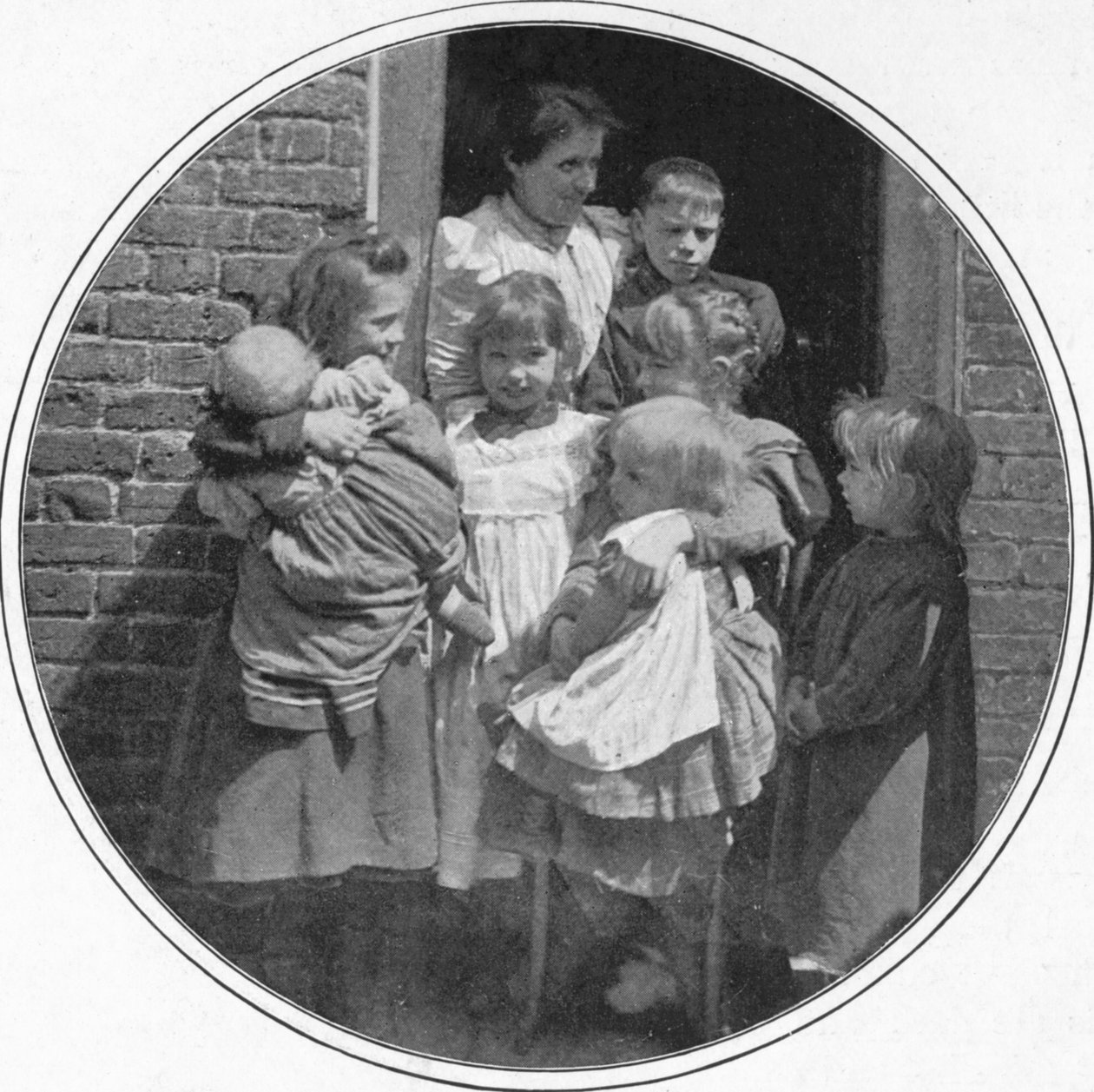 En glad lille gruppe, London, c1901 1901 af Unbekannt