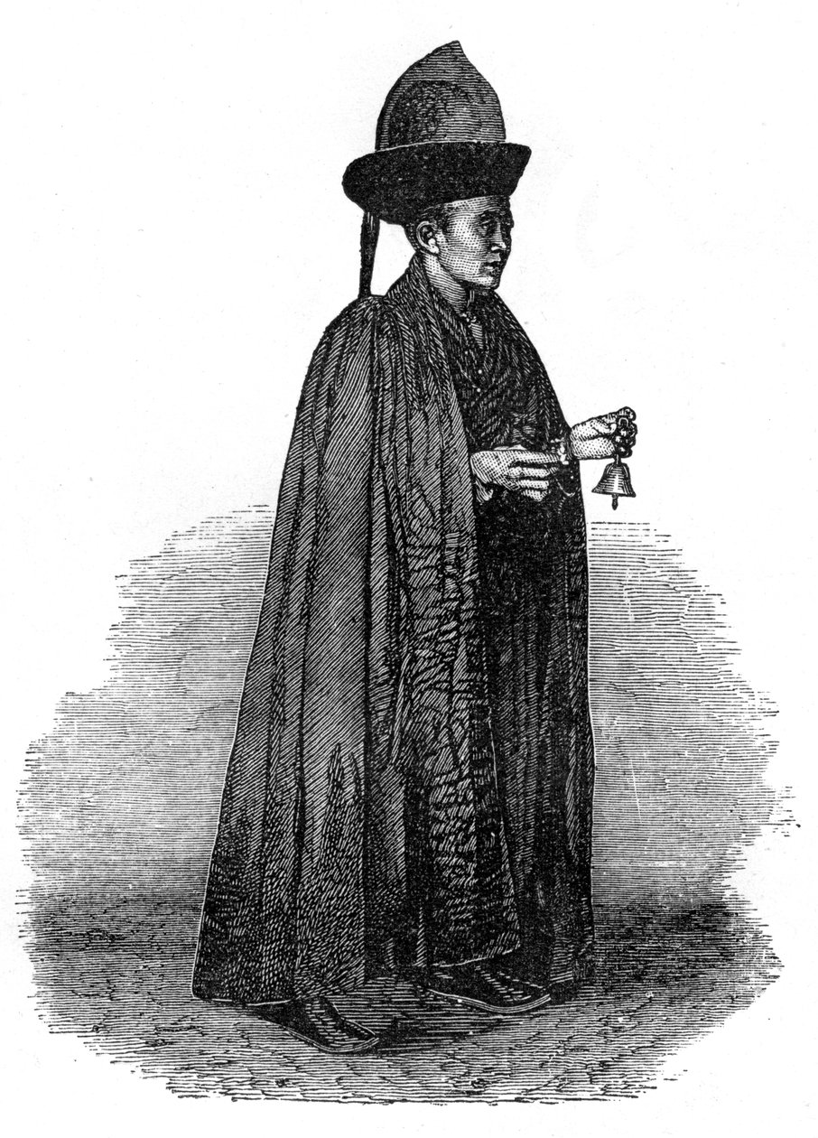 En lama, Tibet, 1800-tallet af Unbekannt