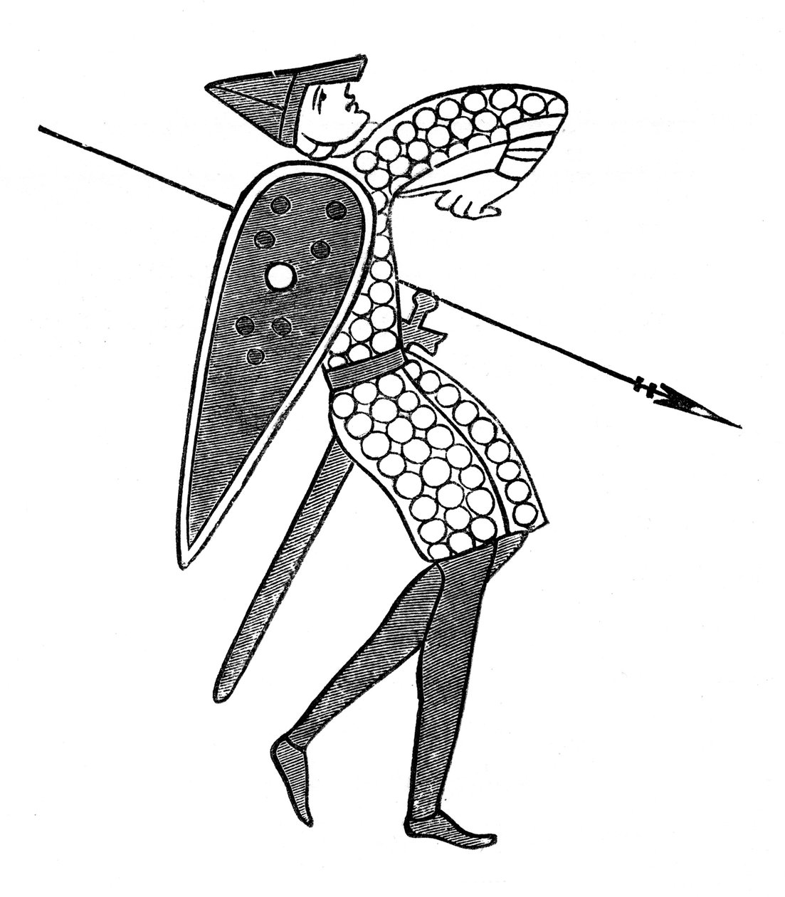 En lancer af Williams hær, Bayeux Tapestry, c1070