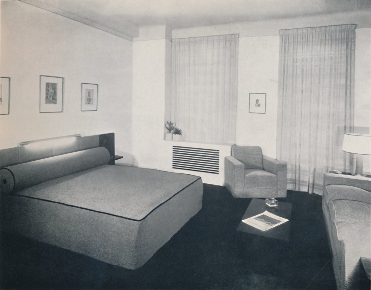 Et mans soveværelse designet af Robert Heller Inc., New York, 1936 af Unbekannt