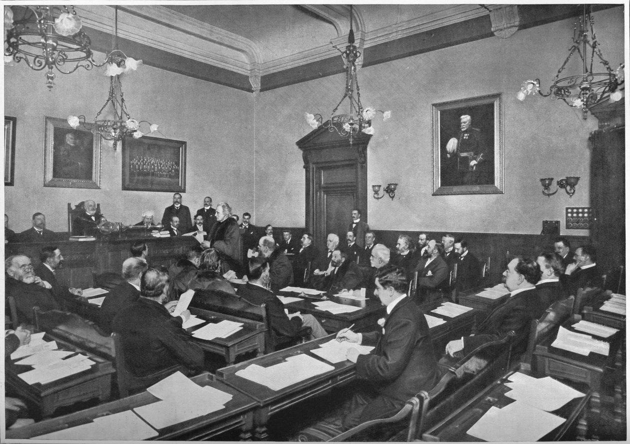 Et møde i Hammersmith Borough Council, c1903 1903 af Unbekannt