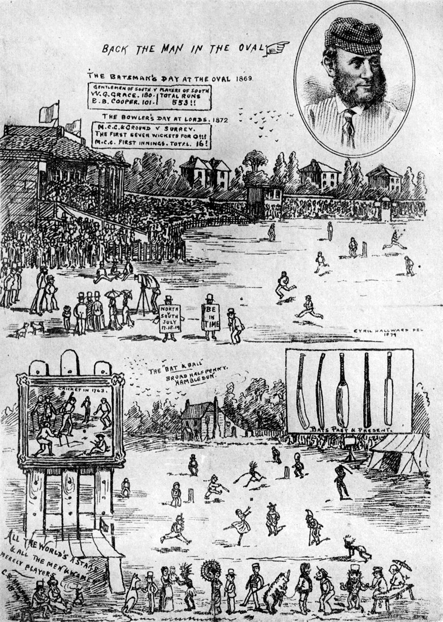 Et minde om James Southertons fordel cricketkamp, 19. århundrede 1912 af Unbekannt