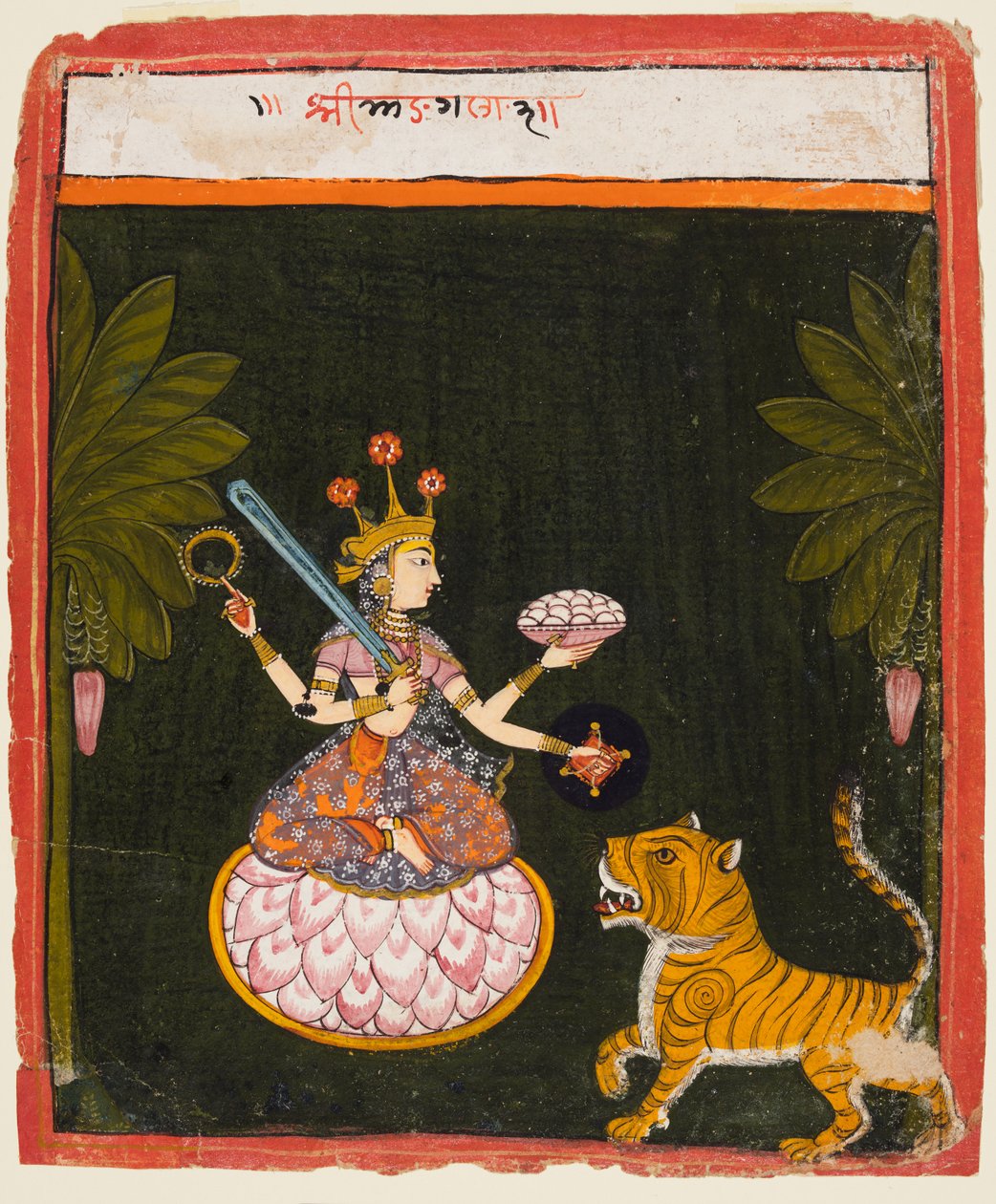 En side fra en Devi-serie, ca. 1660. af Unbekannt