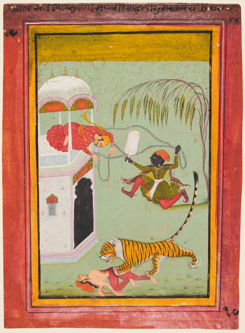 En side fra en Punishment-serie: Punishment for mord, ca. 1760. af Unbekannt