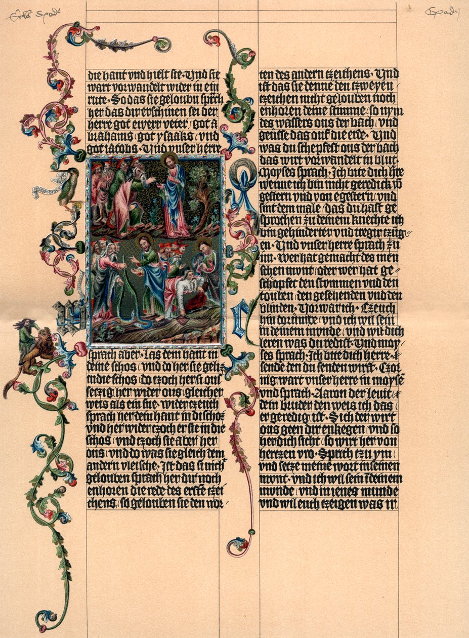En side fra Wenzel Bible, c1400, 1903 af Unbekannt