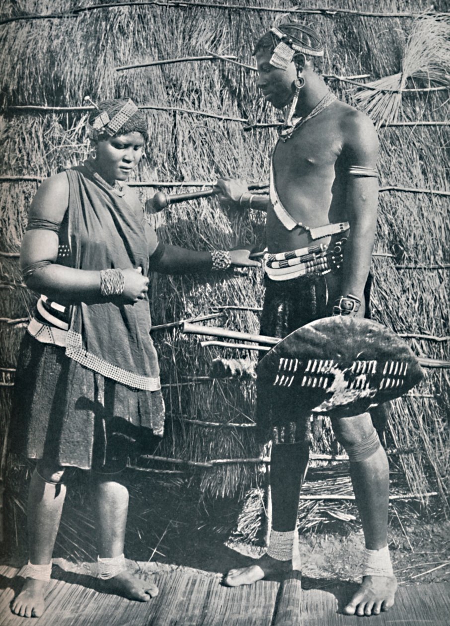 Et par Zulu-elskere, 1912 af Unbekannt
