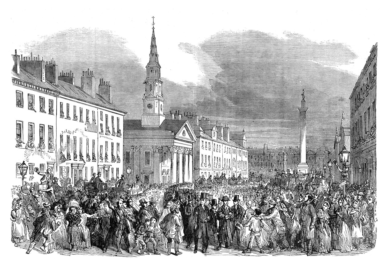En procession af løsrevne ministre fra St.Andrews Church, Edinburgh, c1895 af Unbekannt