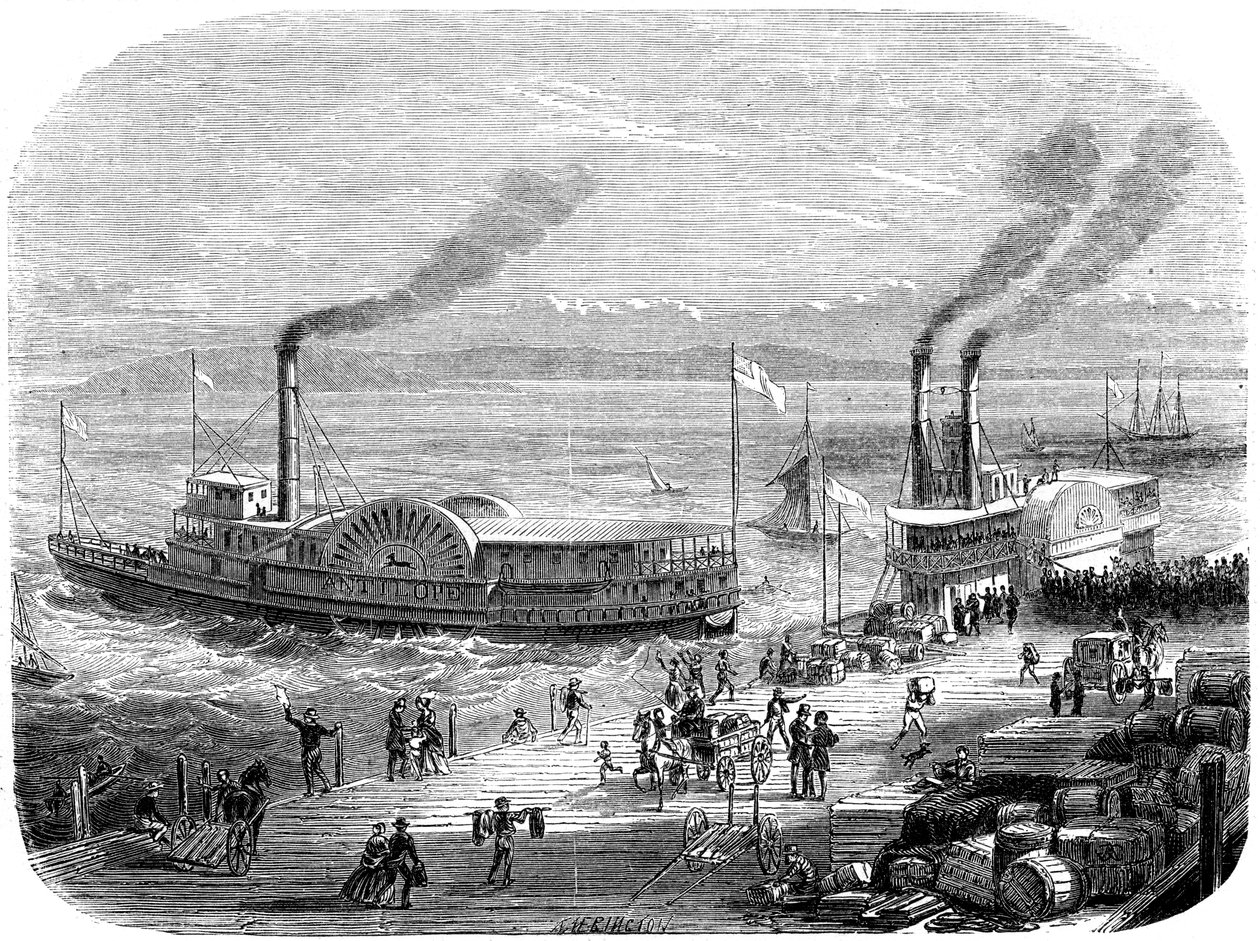 En kaj, San Francisco, Californien, 1800-tallet af Unbekannt