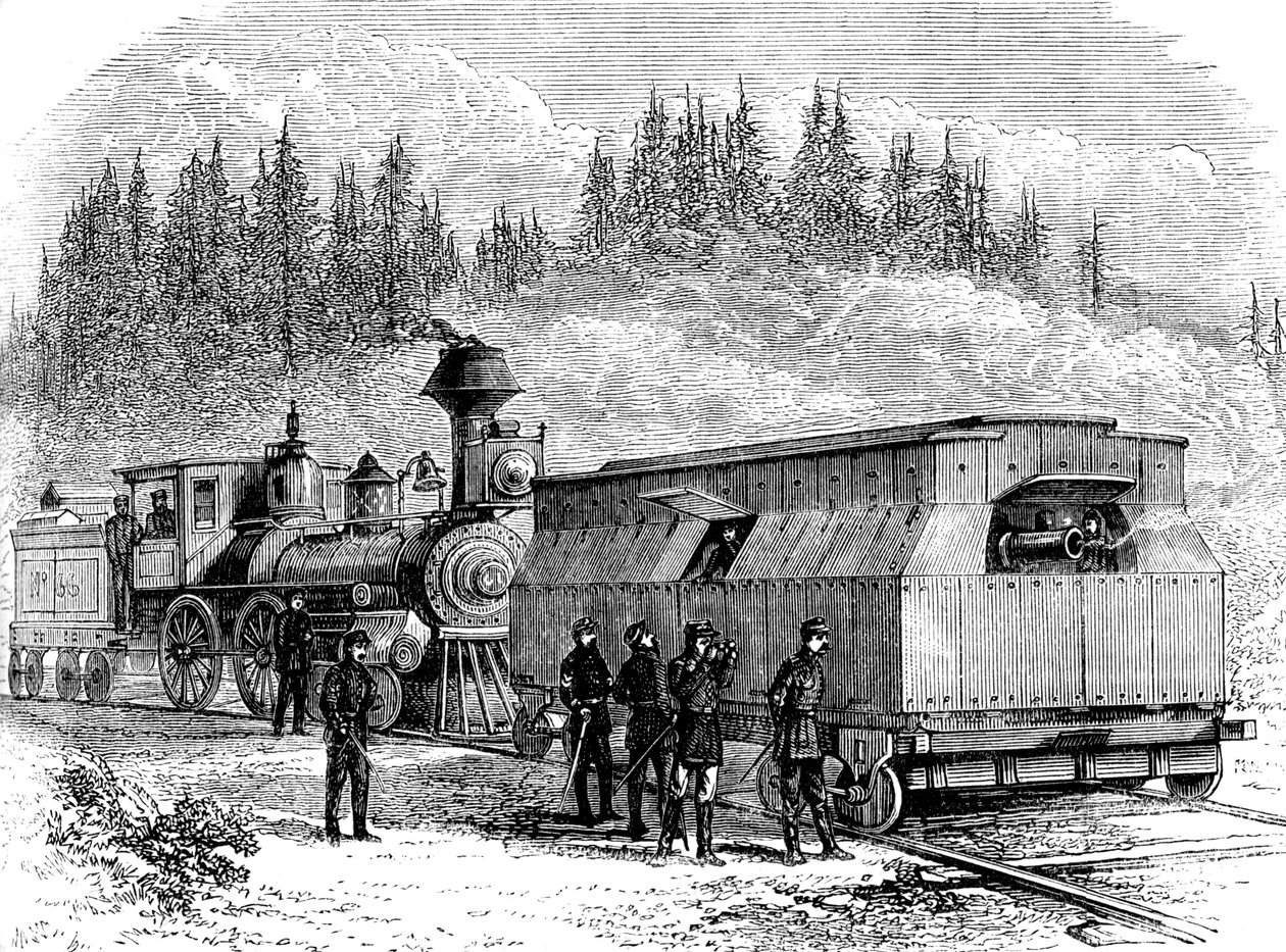Et jernbanebatteri, amerikansk borgerkrig, 1861-1865 c1880 af Unbekannt