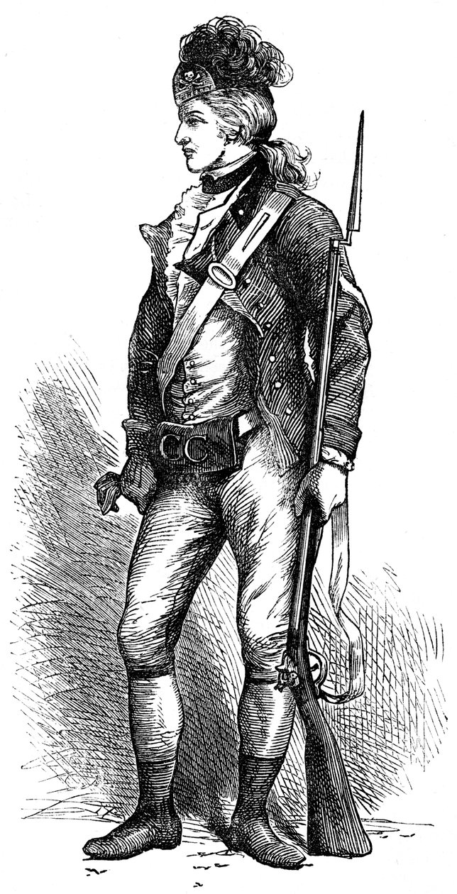 En rigtig amerikansk riffelmand, c1776-1780 c1880 af Unbekannt