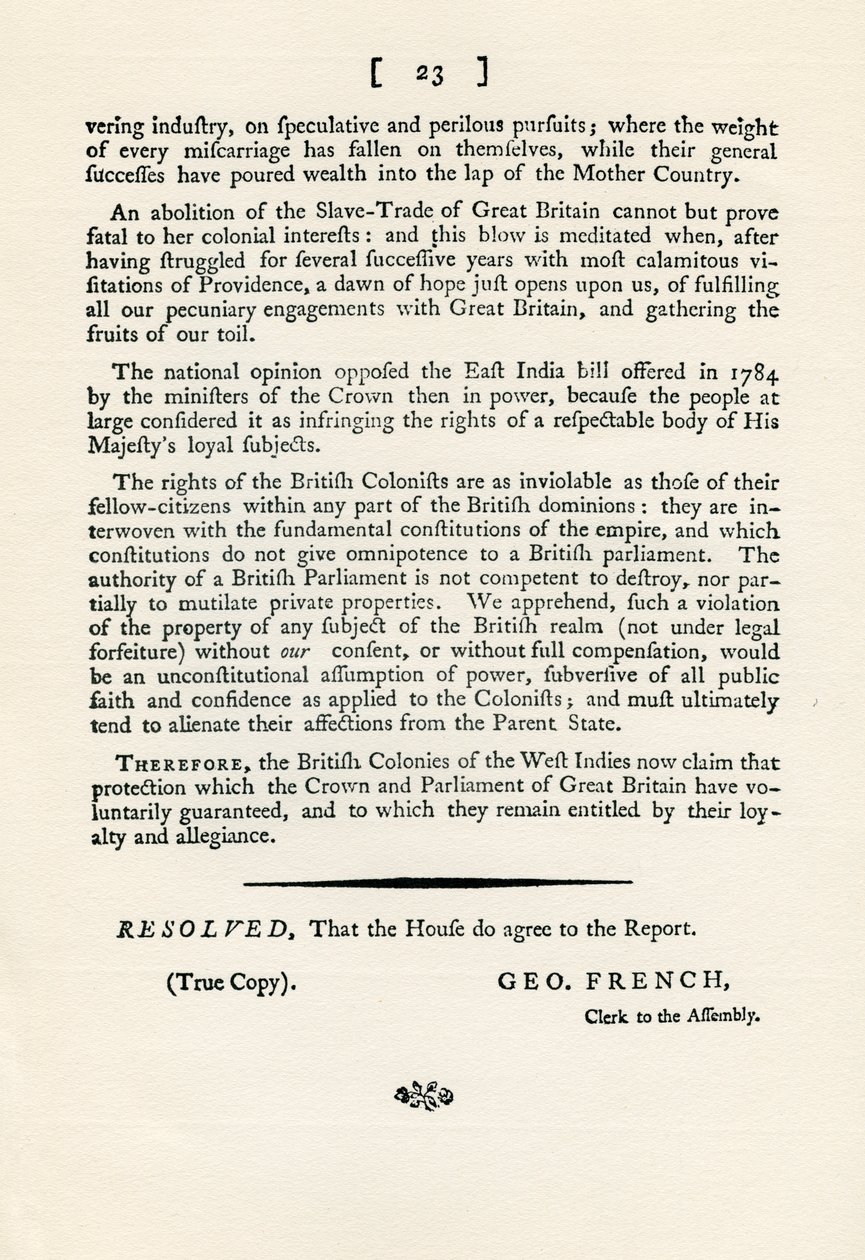 En remonstration af emnet slavehandel, 1789 1965 af Unbekannt