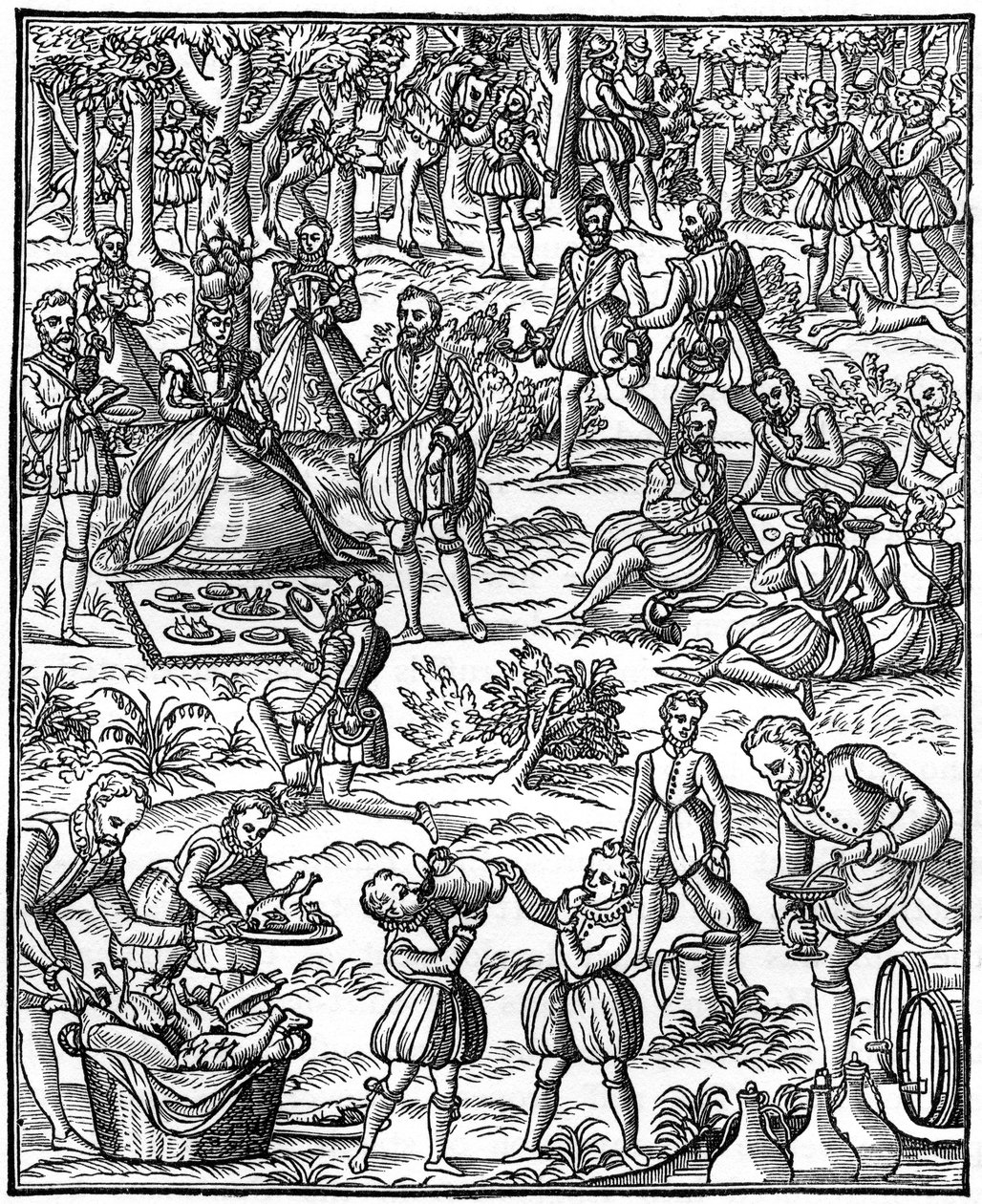 En kongelig skovtur, 1575, 1910 af Unbekannt