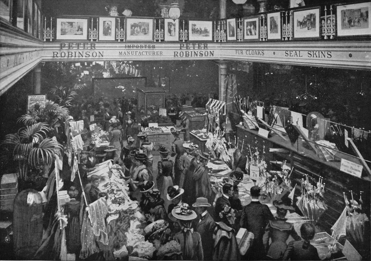 En salgsdag i Peter Robinsons stormagasin, Oxford Street, London, c1903 1903 af Unbekannt