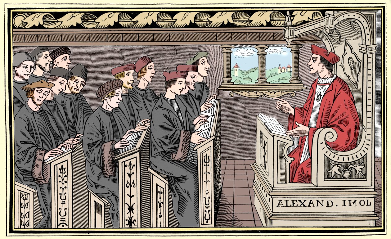 Et skolehus, 1500-tallet 1849. af Unbekannt