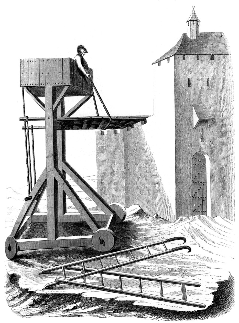 En belejringsplatform, 1400-tallet 1849 af Unbekannt