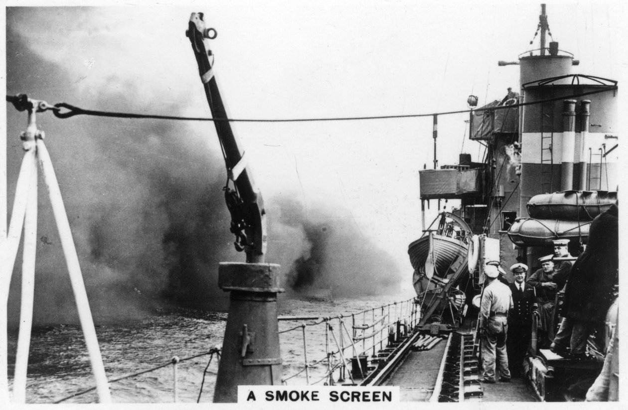 Et røgslør nedlagt af en destroyer, 1937 af Unbekannt