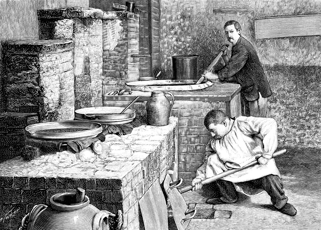 Et trin i adskillelsen af radium fra begblende ved hjælp af natriumcarbonat, c1900 af Unbekannt