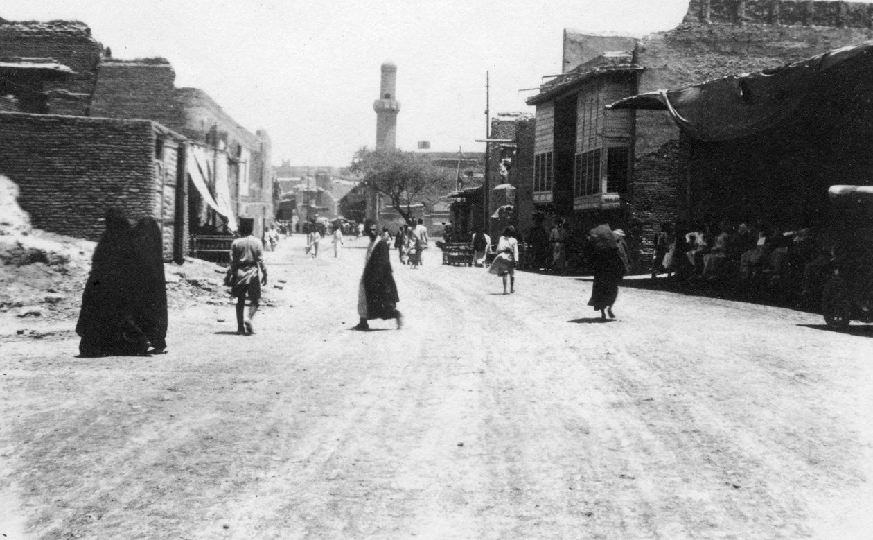 En gade i Bagdad, Mesopotamien, WWI, 1918 af Unbekannt