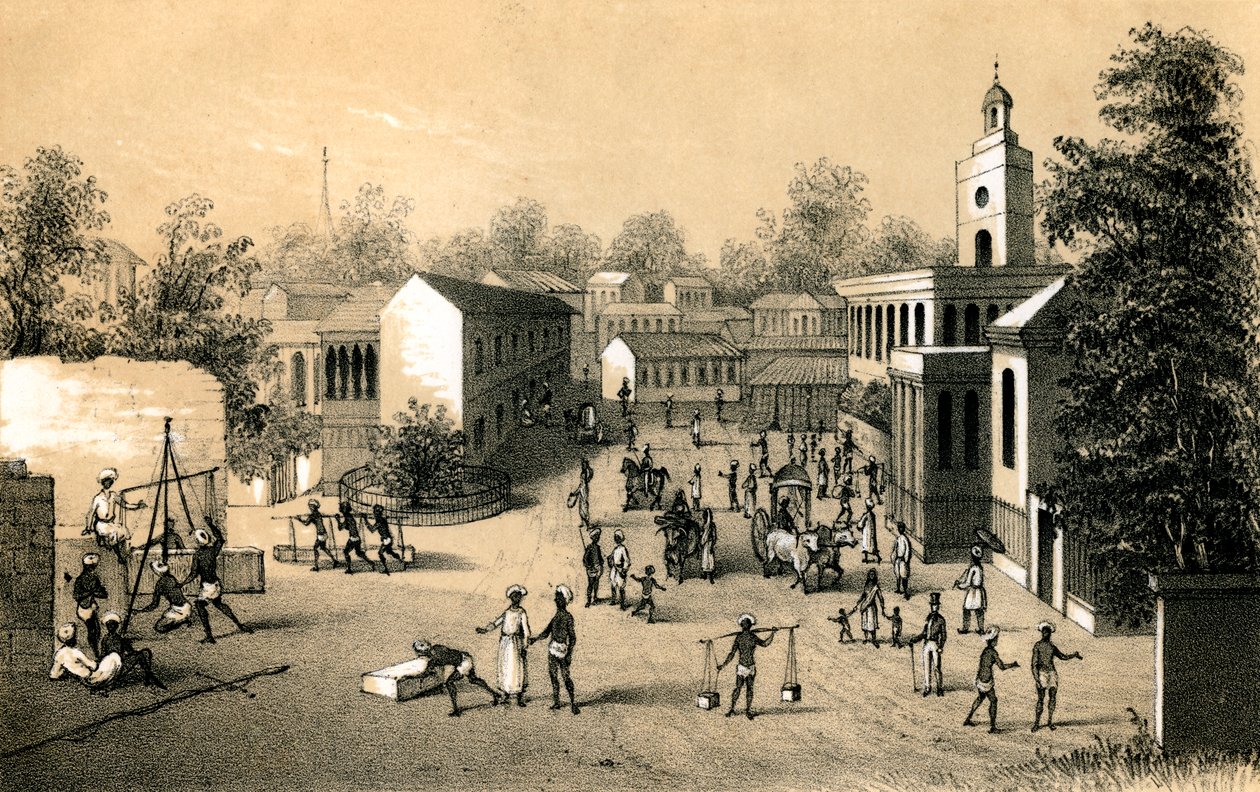 En gade i Bombay, 1847 af Unbekannt
