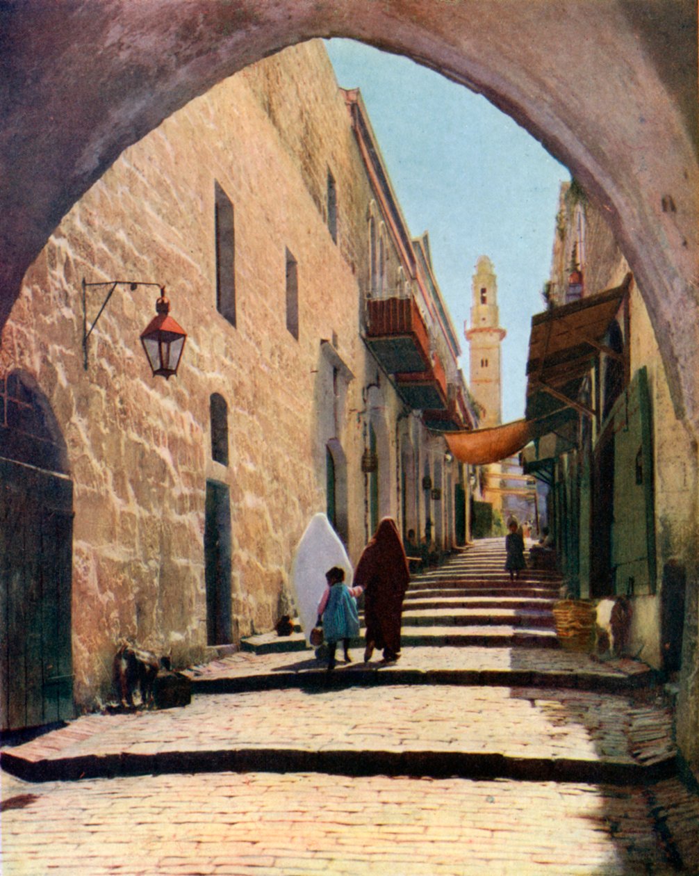 En gade i Jerusalem, Israel, 1926 af Unbekannt
