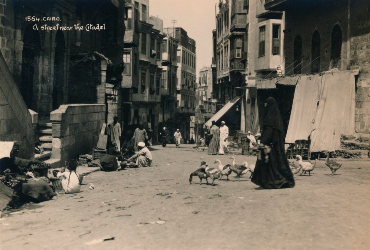 En gade nær citadellet, Cairo, Egypten, 1936 af Unbekannt
