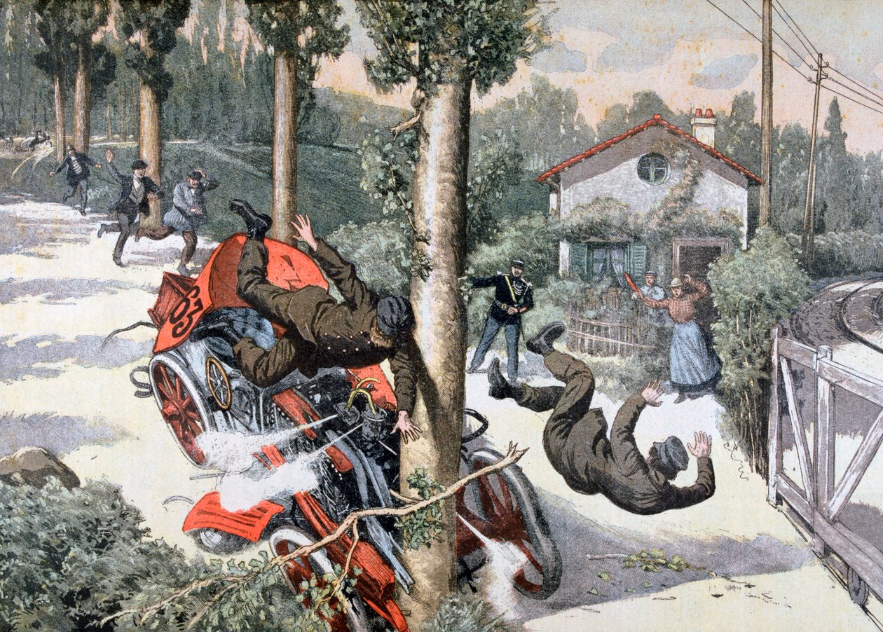 En frygtelig ulykke, Paris til Madrid-løbet, 1903 af Unbekannt