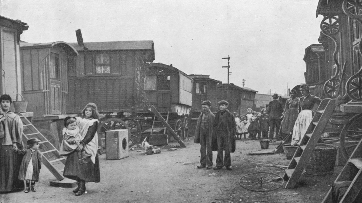 En rejsendes lejr, Battersea, London, c1903 1903 af Unbekannt