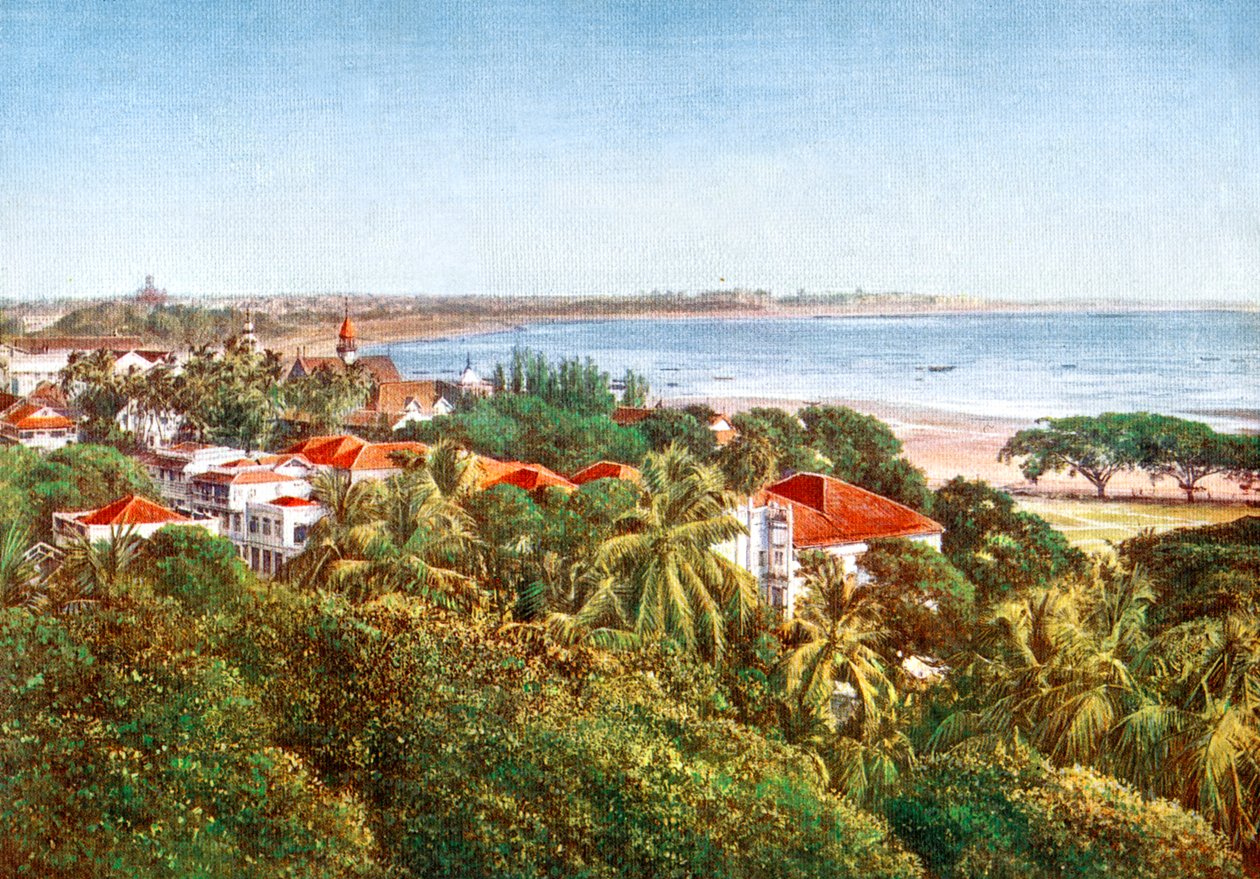 Udsigt fra Ridge, Bombay, Indien, begyndelsen af det 20. århundrede af Unbekannt