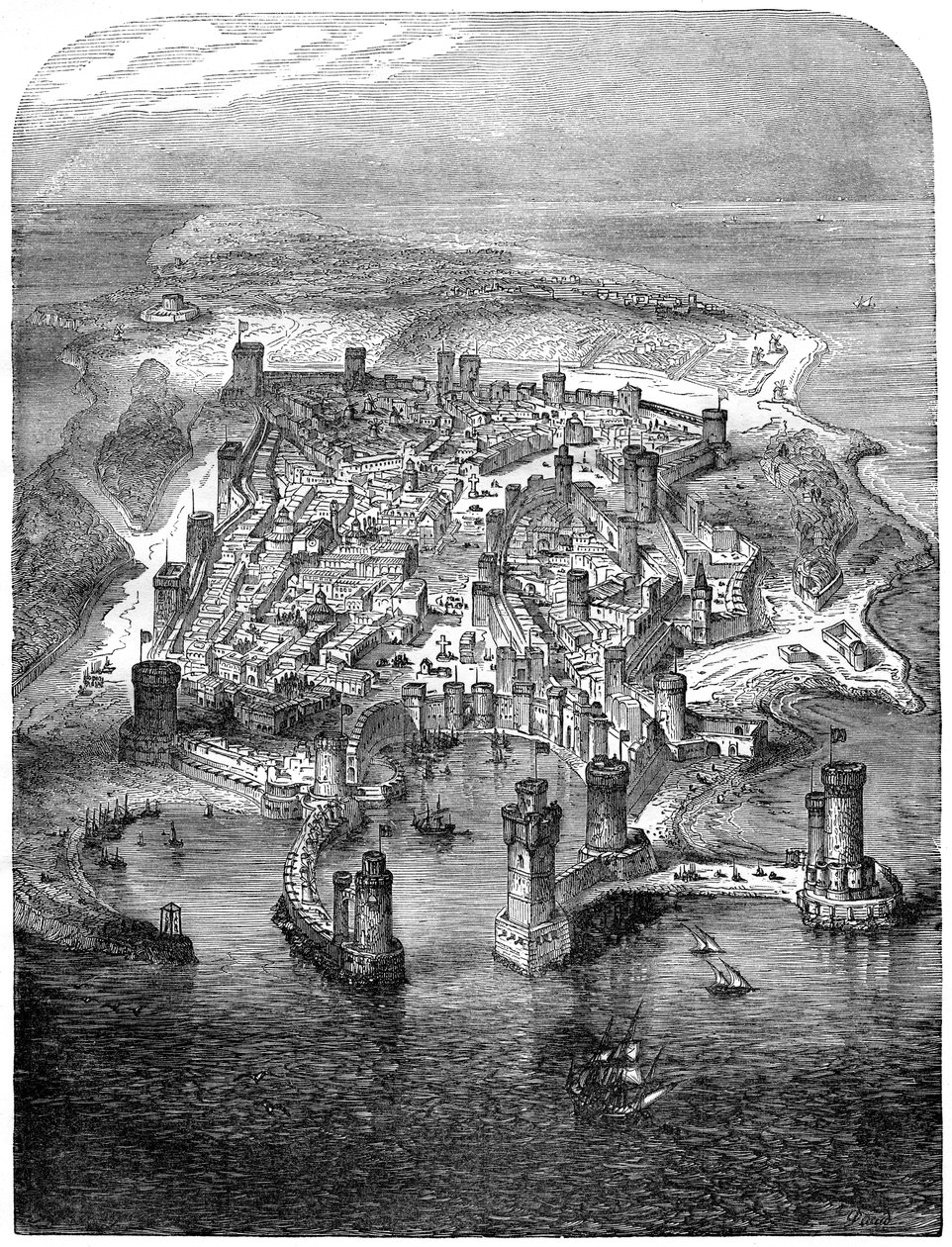 Udsigt over Rhodos, 1480 1882-1884 af Unbekannt
