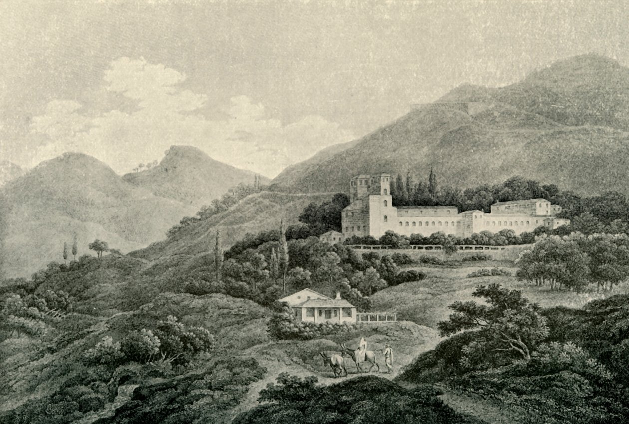 Udsigt over den kongelige villa i Generalife i Granada, 1800-tallet, 1907. af Unbekannt