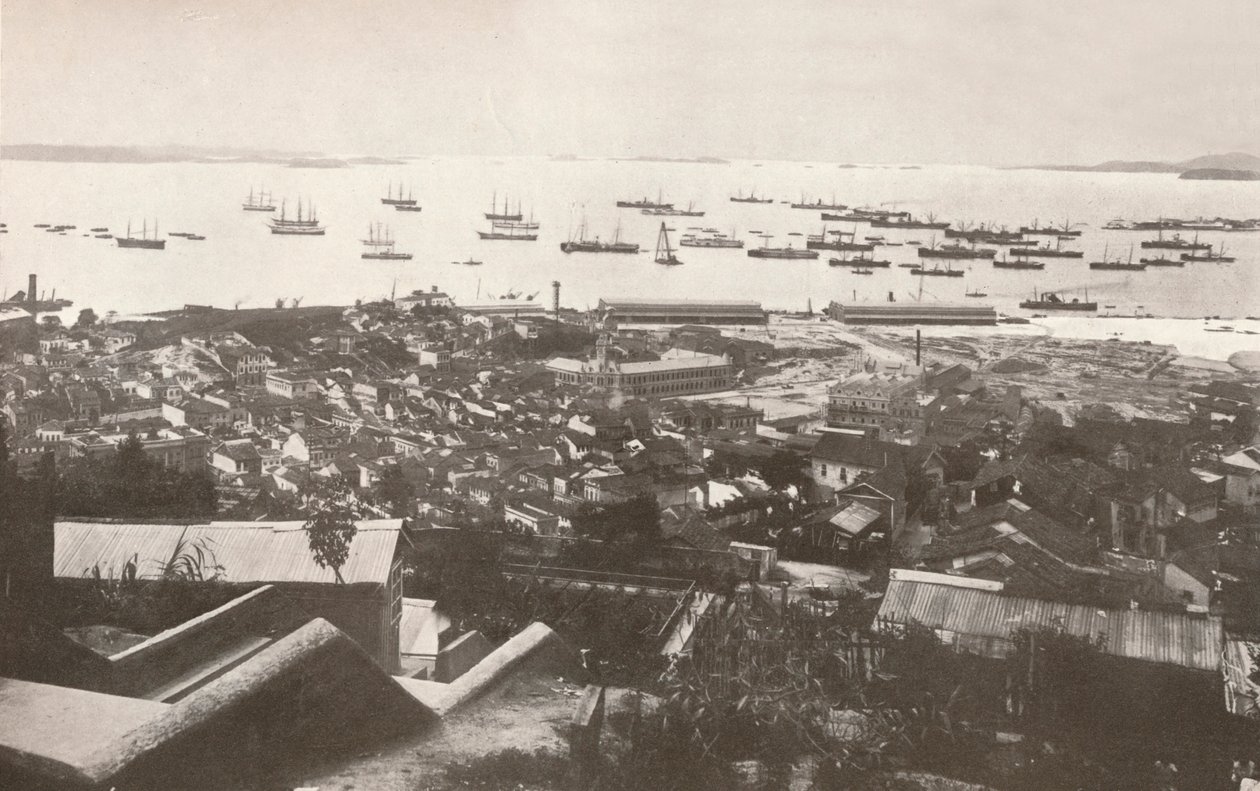 Udsigt over de nye kajer på byggetidspunktet, 1914 af Unbekannt
