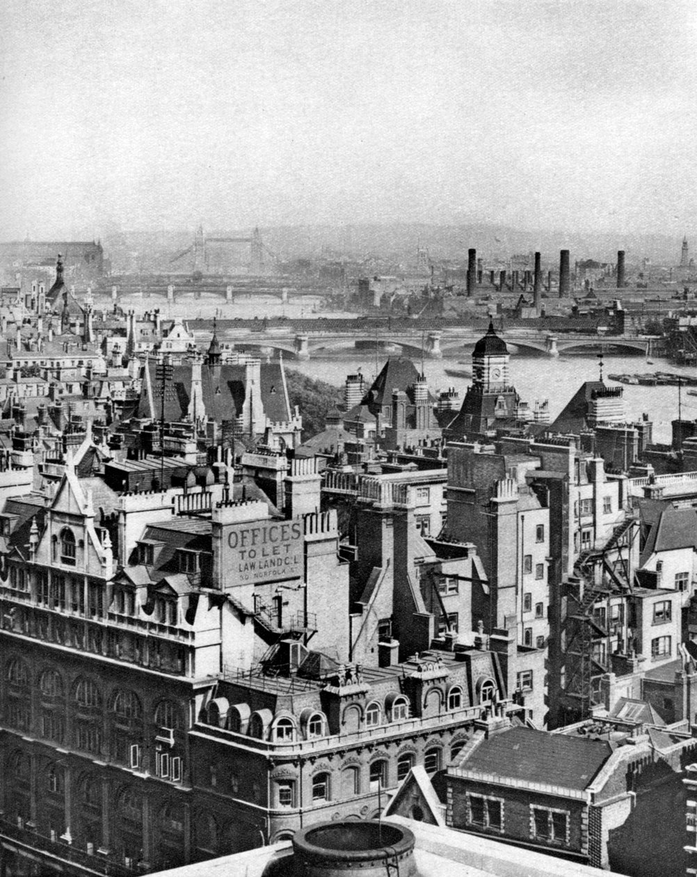Udsigt mod sydøst fra Bush House så langt som til Blackheath, London, 1926-1927 af Unbekannt