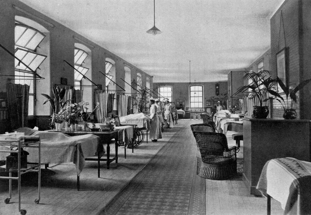 En afdeling i Guys Hospital, Southwark, London, 1904 af Unbekannt