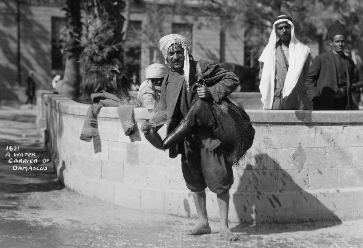 Et vandskib i Damaskus, Syrien, c1920