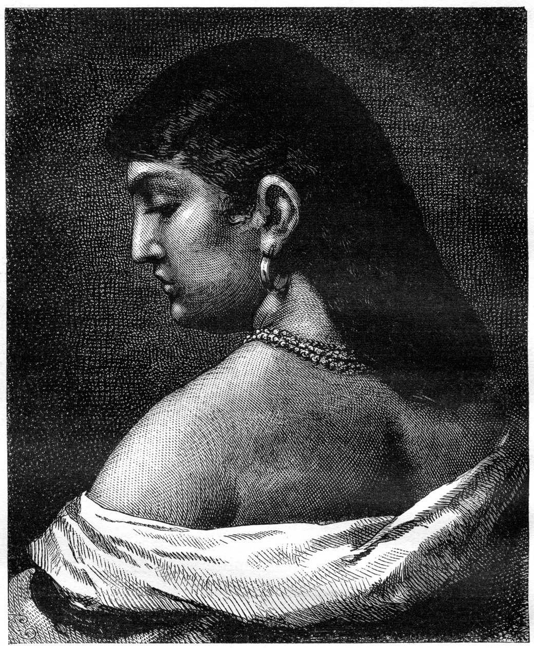En kvinde fra Trastevere, Rom, Italien, 1800-tallet af Unbekannt